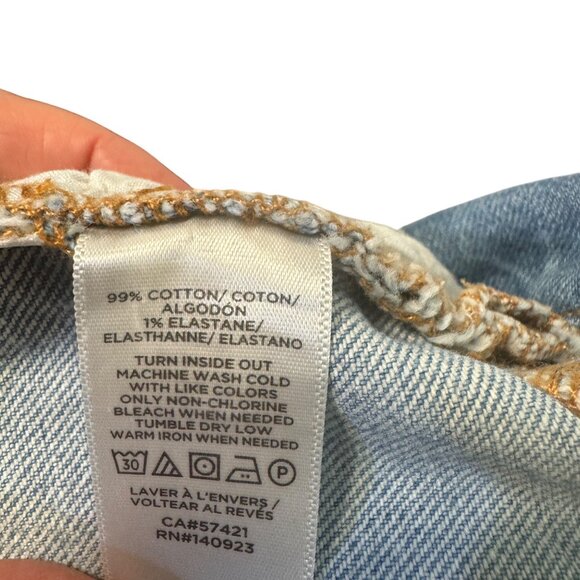 Loft Womens Cutoff Denim High Waisted Shorts Size 25/0 - Picture 7 of 7